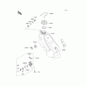 Схема узла: Топливный бак для Kawasaki KX125