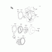 Схема узла: Воздушный фильтр для Kawasaki KX125