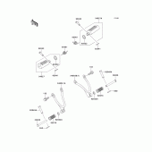 Схема вузла: Підніжки для Kawasaki KMX125
