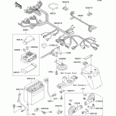 Схема узла: Chassis electrical equipment(1/2) для Kawasaki EX500 EX500