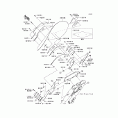 Схема вузла: Облицювальні елементи для Kawasaki VN1700 Vulcan 1700 Nomad