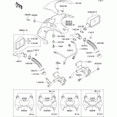 Схема вузла: Cowling(1/2)(zx400-l1) для Kawasaki ZX400 ZXR400