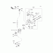Схема вузла: Передній гальмівний циліндр Kawasaki KLX125 KLX125