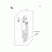 Схема вузла: Амортизатор задній для Kawasaki KLX250 KLX250
