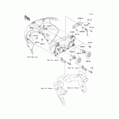 Схема вузла: Headlight(s) для Kawasaki ZX1200 Ninja ZX-12R