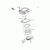Схема узла: Цилиндр & Поршень для Kawasaki KLX450 KLX450R