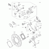 Схема вузла: Заднє гальмо для Kawasaki ZX1000 Ninja 1000 ABS