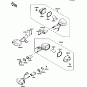 Схема узла: Turn signal для Kawasaki EX500 GPZ500