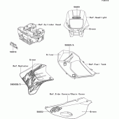 Схема вузла: Decals(green)(kl650-c8) для Kawasaki KL650 KLR650