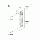 Схема вузла: Амортизатор задній для Kawasaki EX400