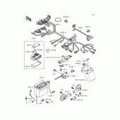 Схема вузла: Електроустаткування для Kawasaki EX500 GPZ500S