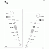 Схема вузла: Клапан(и)(1/2) до Kawasaki ZX1400 ZZR1400 ABS