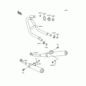 Схема вузла: Вихлопна система для Kawasaki EX250 ZZR250