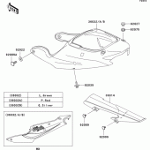 Схема вузла: Задні бічні обтічники & Захист ланцюга для Kawasaki ZX636 Ninja ZX-6R