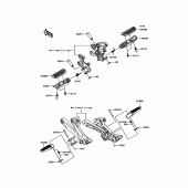 Схема узла: Подножки для Kawasaki ZX1400 ZZR1400 ABS