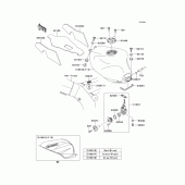 Схема узла: Топливный бак(zx900-e2h) для Kawasaki ZX900 Ninja ZX-9R