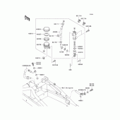Схема узла: Задний тормозной цилиндр для Kawasaki EX400 Ninja 400R