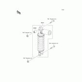 Схема узла: Амортизатор задний для Kawasaki ZX600 Ninja ZX-6