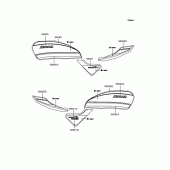 Схема вузла: Наклейки (Браун; ZR400-G6) для Kawasaki ZR400 Zephyr X