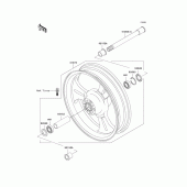 Схема вузла: Front wheel для Kawasaki VN1500 Vulcan 1500 Mean Streak