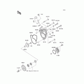 Схема вузла: Водяний насос Kawasaki KX250/ KX252 KX250F