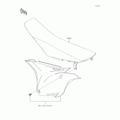 Схема узла: Сиденье для Kawasaki KX100