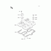 Схема узла: Клапанная крышка для Kawasaki EN500 Vulcan 500 LTD