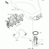 Схема вузла: Fuel pump для Kawasaki ZX600 Ninja ZX-6R
