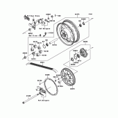 Схема узла: Ступица заднего колеса для Kawasaki VN1700 VN1700 Classic Tourer ABS