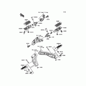 Схема вузла: Підніжки для Kawasaki ZR1200 ZRX1200 DAEG