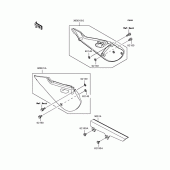 Схема вузла: Задні бічні обтічники & Захист ланцюга для Kawasaki KLX110 KLX110