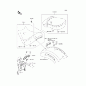Схема вузла: Сидіння для Kawasaki VN2000 Vulcan 2000 Classic LT