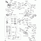 Схема узла: Задний тормозной цилиндр (1/2) для Kawasaki ZX1400 ZZR1400 ABS