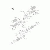 Схема вузла: Підніжки для Kawasaki BJ250 Estrella