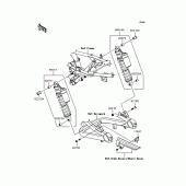 Схема узла: Подвеска/задний амортизатор для Kawasaki ZR1200 ZRX1200 DAEG