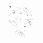 Схема вузла: Інформаційні наклейки для Kawasaki KLX250 KLX250