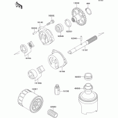 Схема узла: Масляный насос для Kawasaki ZX750 ZXR750