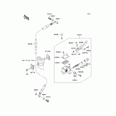 Схема узла: Передний тормозной цилиндр для Kawasaki KLX140 KLX140L