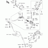 Схема вузла: Clutch master cylinder для Kawasaki ZX1400 ZZR1400 ABS