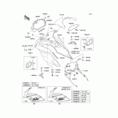 Схема вузла: Cowling(1/2) для Kawasaki EX500 Ninja 500R