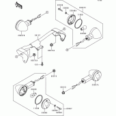 Схема вузла: Поворотники для Kawasaki VN1500 VN1500 Classic Tourer