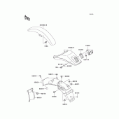 Схема вузла: Крило для Kawasaki KL250 KL250 Super Sherpa