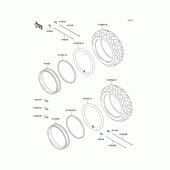 Схема узла: Шины для Kawasaki VN1500 Vulcan 1500 Classic