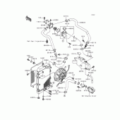 Схема вузла: Радіатор (1/2) для Kawasaki VN1500 Vulcan 1500 Nomad Fi