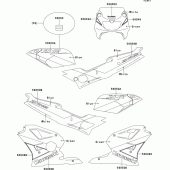 Схема вузла: Decal(green/white/blue)(zx400-l1/l2) для Kawasaki ZX400 ZXR400