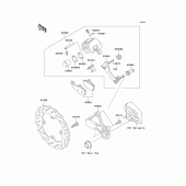 Схема узла: Задний тормоз для Kawasaki KLE650 Versys 650