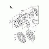 Схема узла: Передний тормоз (ZR400-G8) для Kawasaki ZR400 Zephyr X