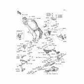 Схема узла: Frame fittings(1/2) для Kawasaki ZX1000 Z1000SX