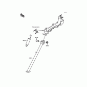 Схема вузла: Бічна підніжка для Kawasaki KLX110 KLX110L