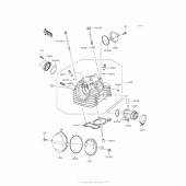 Схема вузла: Головка циліндра для Kawasaki KLX140 KLX140L